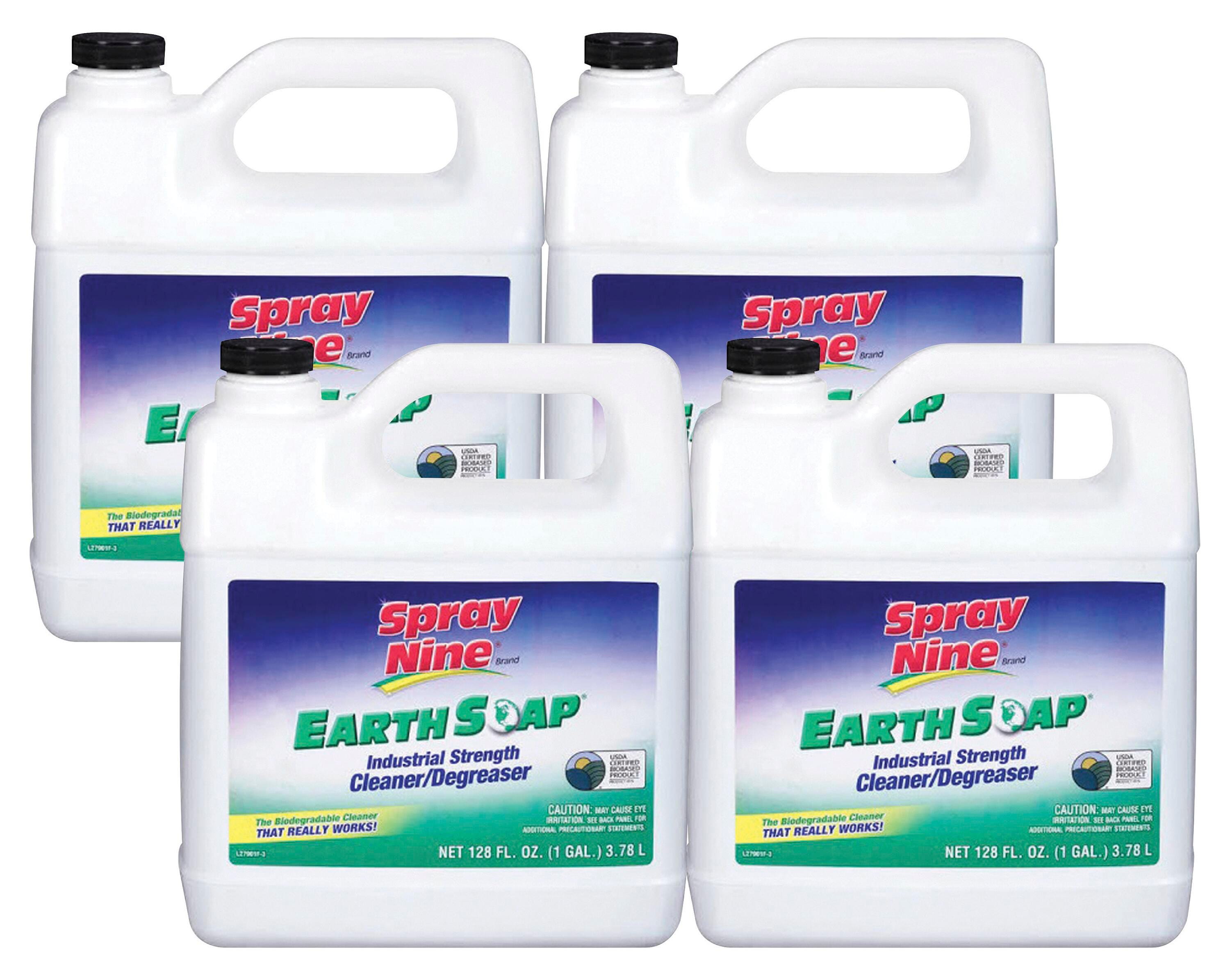 Permatex Bio-Based Concentrated Nine Spray Earth Soap Cleaner/Degreaser, 128 oz, Clear, 1:50, Item Number 1449080